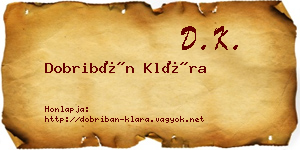 Dobribán Klára névjegykártya