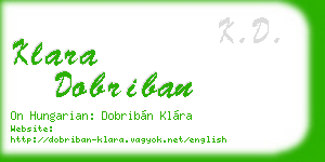 klara dobriban business card